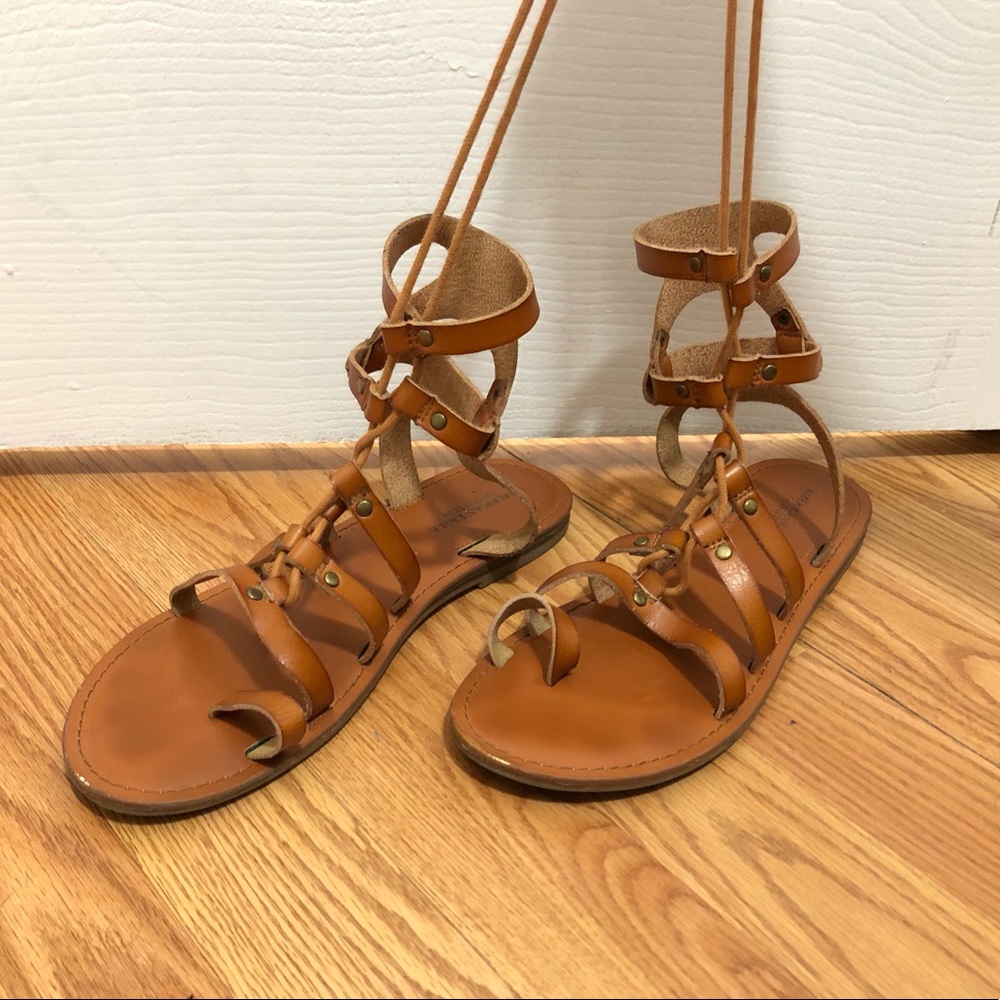 Light used American Eagle lace up heeled sandals